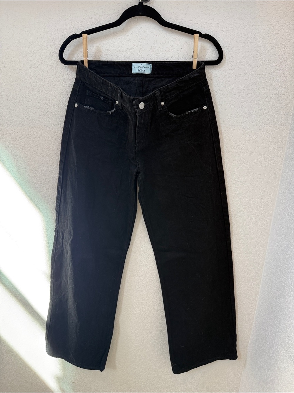 REVICE Jet Black TLC Low Rise Baggy Jean Size 26
